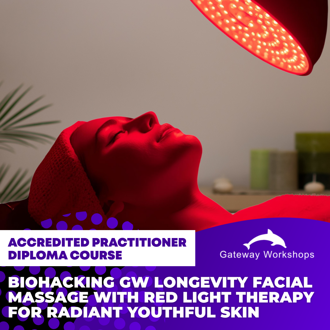 Biohacking GW Longevity Facial Massage with Red Light Therapy for Radiant Youthful Skin - Practitioner Accredited Diploma Course