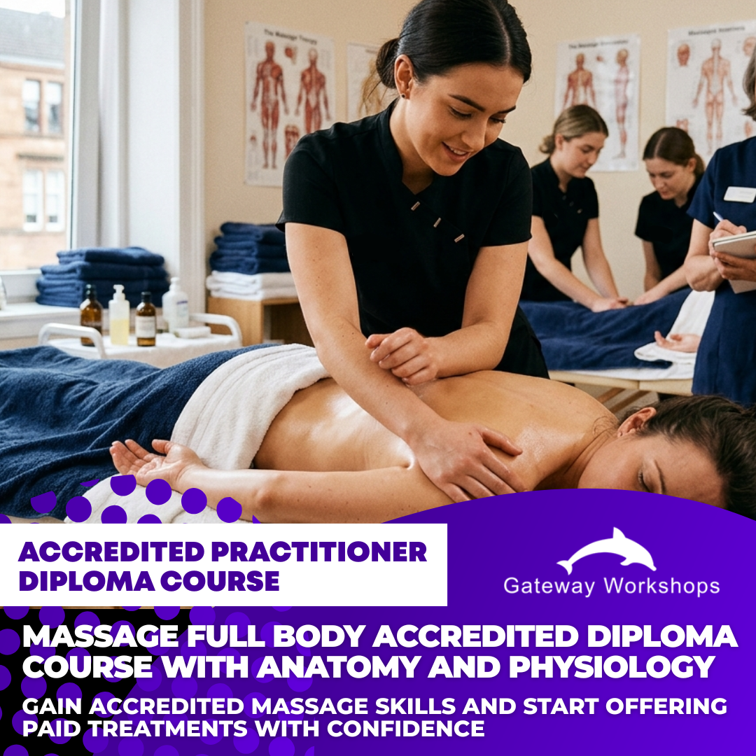 Massage Full Body Accredited Diploma Course with Anatomy and Physiology